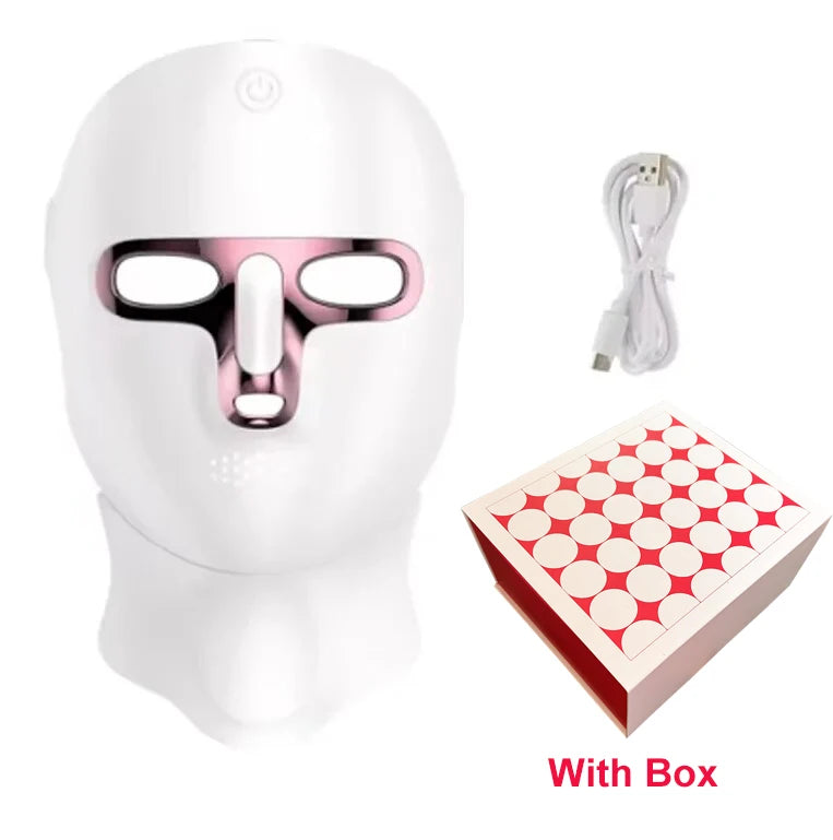 Wireless 7-Color LED Face & Neck Light Therapy Mask