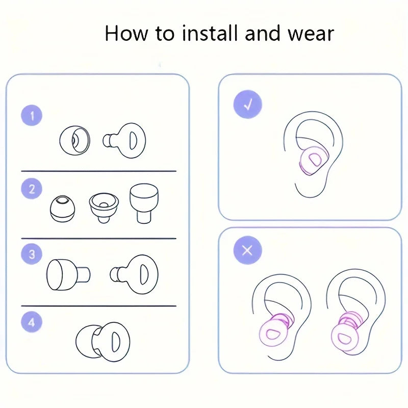 AquaSilent Earplugs - Combines waterproof + silent features