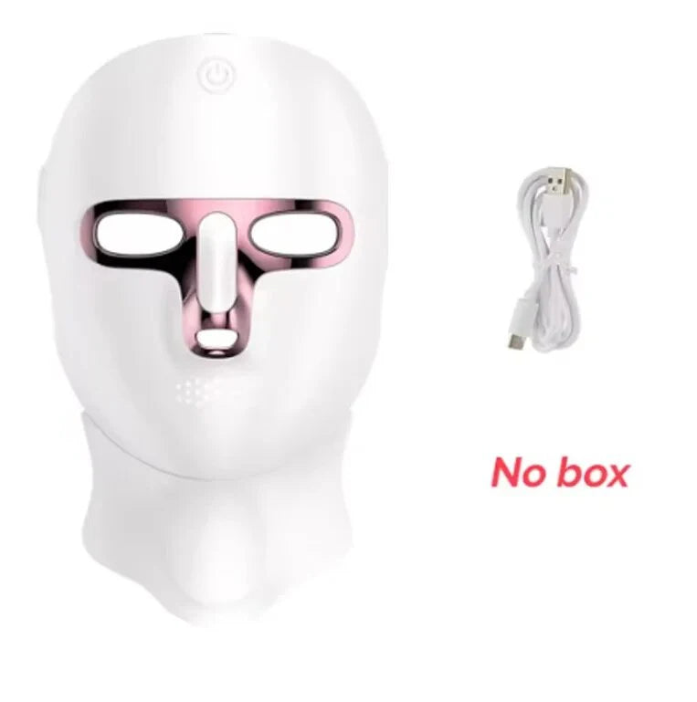 Wireless 7-Color LED Face & Neck Light Therapy Mask