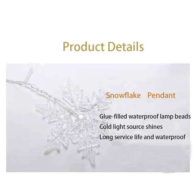 Snowfall Curtain Lights – Evokes gentle, magical snowfall effect